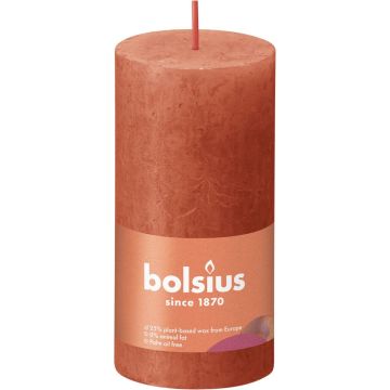 Bolsius Stompkaars Earthy Orange Ø50 mm - Hoogte 10 cm - Oranje - 30 branduren