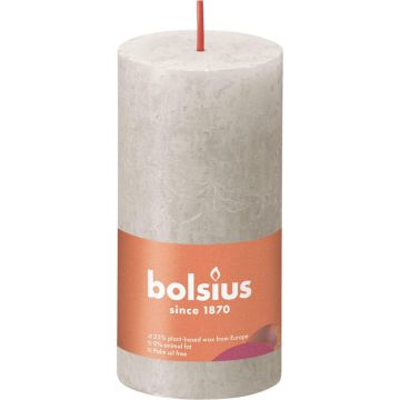 Bolsius Stompkaars Sandy Grey Ø50 mm - Hoogte 10 cm - Zandgrijs - 30 branduren