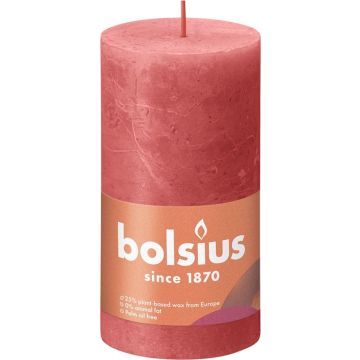 Bolsius Stompkaars Blossom Pink Ø68 mm - Hoogte 13 cm - Roze - 60 branduren