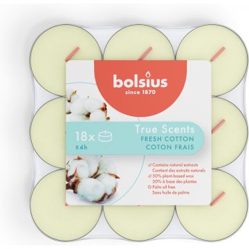 Bolsius - Geurtheelichten 18 stuks Fresh Cotton