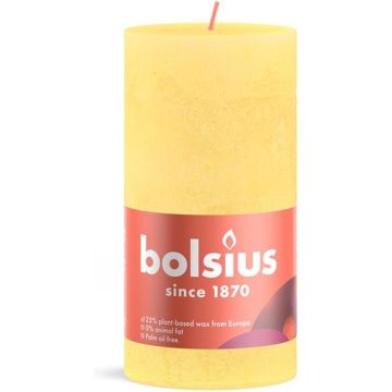 Bolsius Stompkaars Rustiek 13X6,8 Cm Sunny Yellow