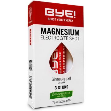BYE! Electrolyte Magnesium Shot - Sinaasappelsmaak (3 stuks)