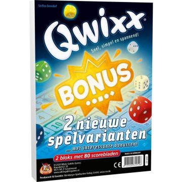White Goblin Games - Qwixx Bonus dobbelspel - 2 Nieuwe spelvarianten met 80 scorebladen
