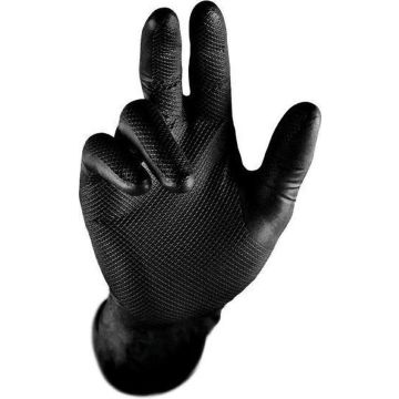 Gripster Maat L | Extra sterk Nitril handschoen | 50 Stuks | Zwart | Extra Grip | Hygiene