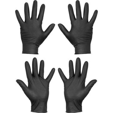 Gripp-It nitril handschoenen XL zwart dispenserdoos van 50 stuks