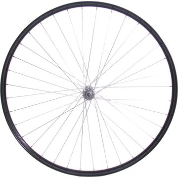 Voorwiel 28 x 1 1/2 - aluminium Ryde velg - verchroomde naaf - zwart