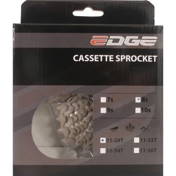 Cassette 8 speed Edge CSM5008 11-28T - zilver