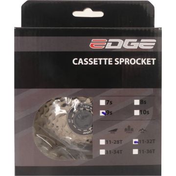 Cassette 9 speed Edge CSM5009 11-32T - zilver