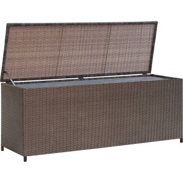 vidaXL Tuinbox 120x50x60 cm poly rattan bruin