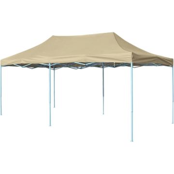 vidaXL Vouwtent pop-up 3x6 m crèmewit