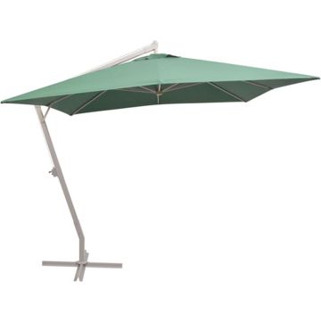 vidaXL Zweefparasol met aluminium paal 300x300 cm groen