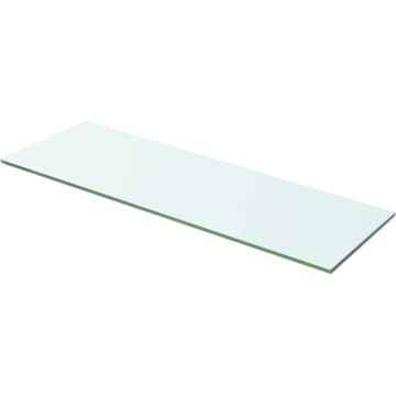 vidaXL Wandschap transparant 60x15 cm glas