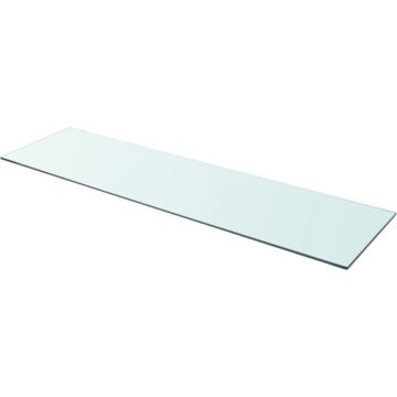 vidaXL Wandschap transparant 110x30 cm glas