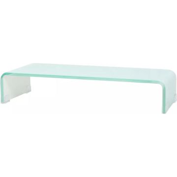 vidaXL TV-meubel/monitorverhoger 60x25x11 cm glas groen groen