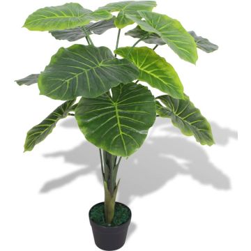 vidaXL Kunstplant taro met pot 85 cm groen