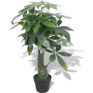 vidaXL Kunst watercacao plant met pot 85 cm groen