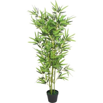 vidaXL Kunstplant met pot bamboe 120 cm groen