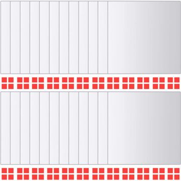 vidaXL 24 st Spiegeltegels vierkant glas