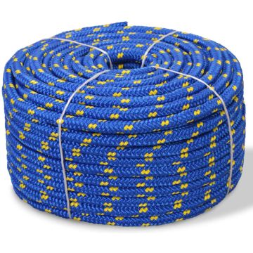 vidaXL Boot touw 8 mm 100 m polypropyleen blauw