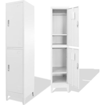 vidaXL Lockerkast met 2 vakken 38x45x180 cm