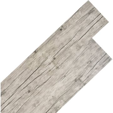 vidaXL Vloerplanken niet-zelfklevend 5,26 m² 2 mm PVC washed eiken