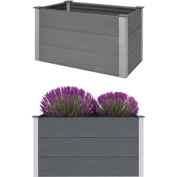 vidaXL Plantenbak verhoogd 100x50x54 cm HKC grijs