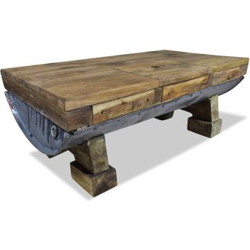 vidaXL Salontafel 90x50x35 cm massief gerecycled hout