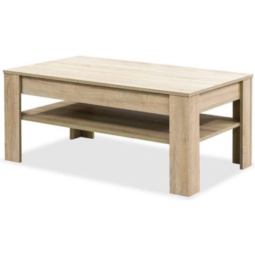 vidaXL Salontafel 110x65x48 cm spaanplaat eikenkleur