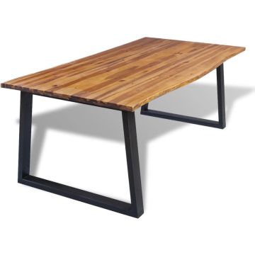 vidaXL Eettafel 200x90 cm massief acaciahout