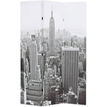 vidaXL Kamerscherm New York bij daglicht 120x170 cm zwart en wit