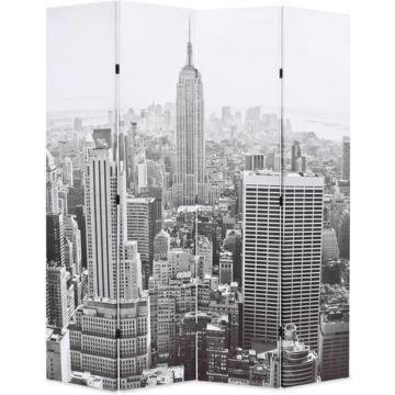 vidaXL Kamerscherm New York bij daglicht 160x170 cm zwart en wit