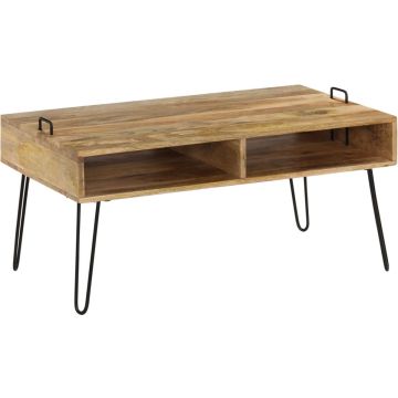 vidaXL Salontafel 100x60x45 cm massief mangohout