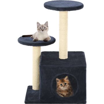 vidaXL Kattenkrabpaal met sisal krabpalen 60 cm donkerblauw