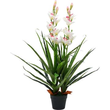 vidaXL Kunstplant met pot cymbidium orchidee 100 cm groen