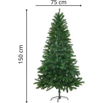 vidaXL Kunstkerstboom met levensechte naalden 150 cm groen