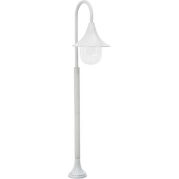 vidaXL Paalverlichting tuin E27 120 cm aluminium wit