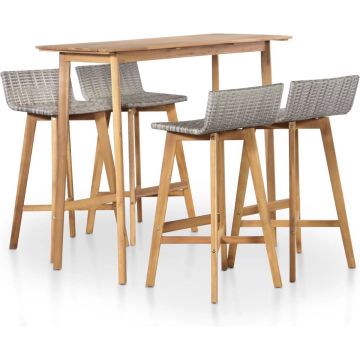 vidaXL Tuinstoelen stapelbaar 2 st poly rattan bruin