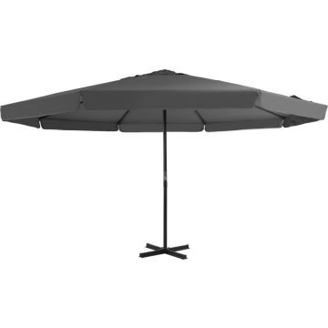 vidaXL Parasol met aluminium paal 500 cm antraciet