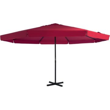 vidaXL Parasol met aluminium paal 500 cm bordeauxrood