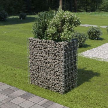 vidaXL Gabion plantenbak 90x50x100 cm gegalvaniseerd staal