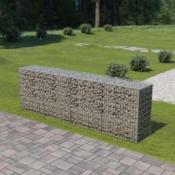 Schanskorf muur met deksels 300x50x100 cm gegalvaniseerd staal