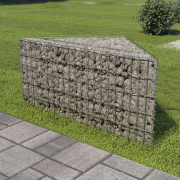 vidaXL Gabion plantenbak 75x75x50 cm gegalvaniseerd staal