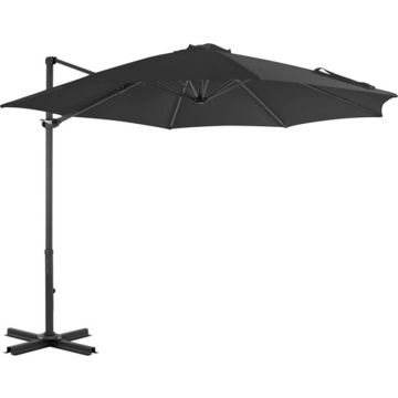 vidaXL Zweefparasol met aluminium paal 300 cm antraciet