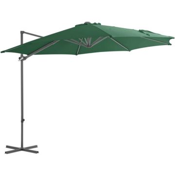 vidaXL Zweefparasol met stalen paal 300 cm groen