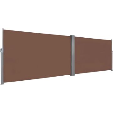 vidaXL Windscherm uittrekbaar 160x600 cm bruin