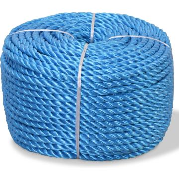 vidaXL Touw gedraaid 10 mm 500 m polypropyleen blauw