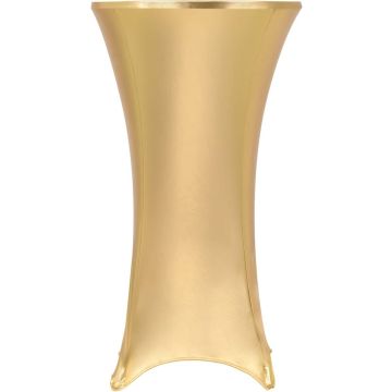 vidaXL 2 st Tafelhoezen stretch 80 cm goud