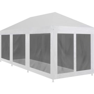 vidaXL Partytent met 8 mesh zijwanden 9x3 m