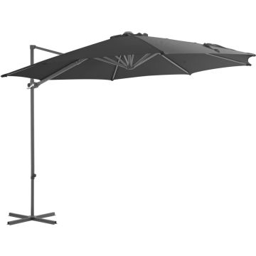 vidaXL Zweefparasol met stalen paal 300 cm antraciet