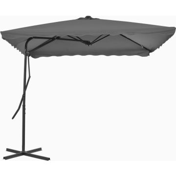 vidaXL Parasol met stalen paal 250x250 cm antraciet